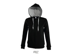 Veste femme bicolore à capuche doublée contrastée Sol's Soul Women